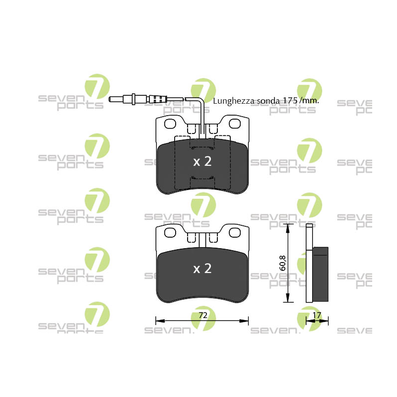 Pastiglie freno asse anteriore - SEVEN