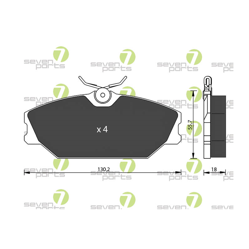 Pastiglie freno asse anteriore - SEVEN
