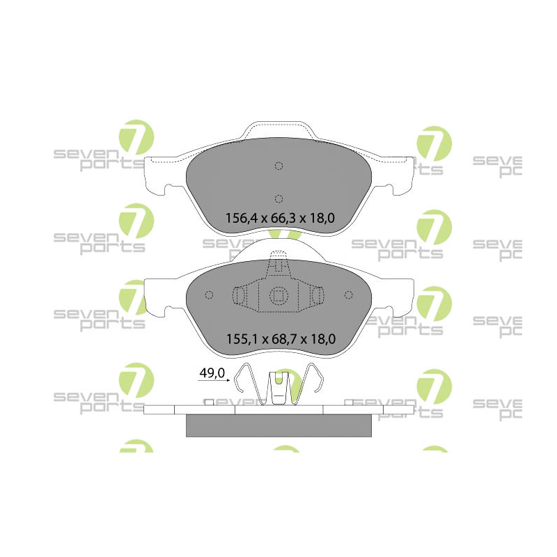 Pastiglie freno asse anteriore - SEVEN