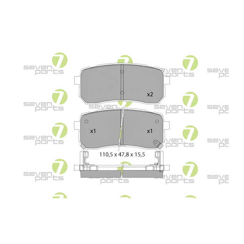 Pastiglie freno asse posteriore - SEVEN