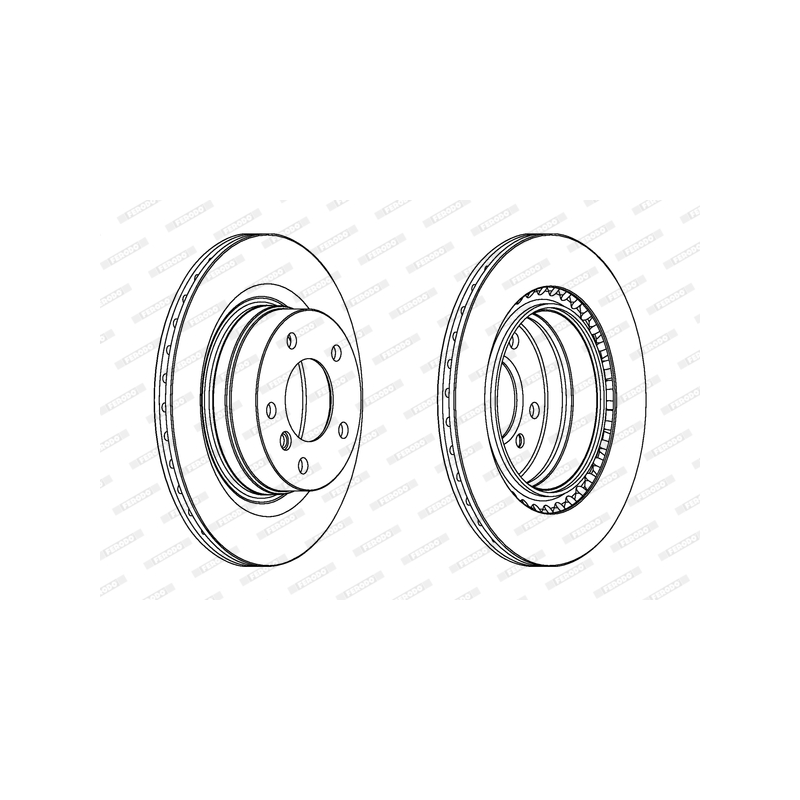 Disco freno asse posteriore - FERODO