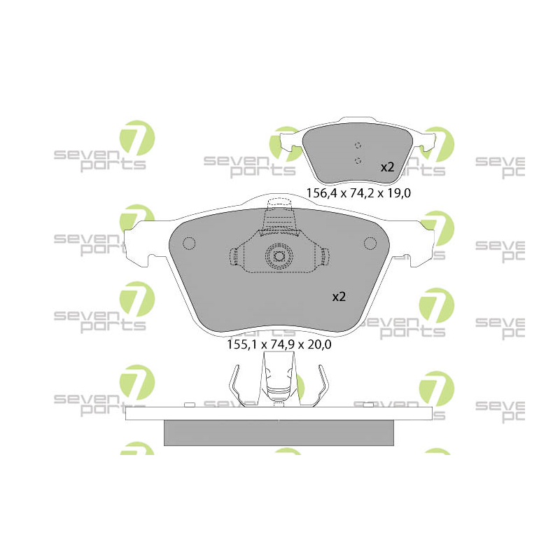 Pastiglie freno asse anteriore - SEVEN