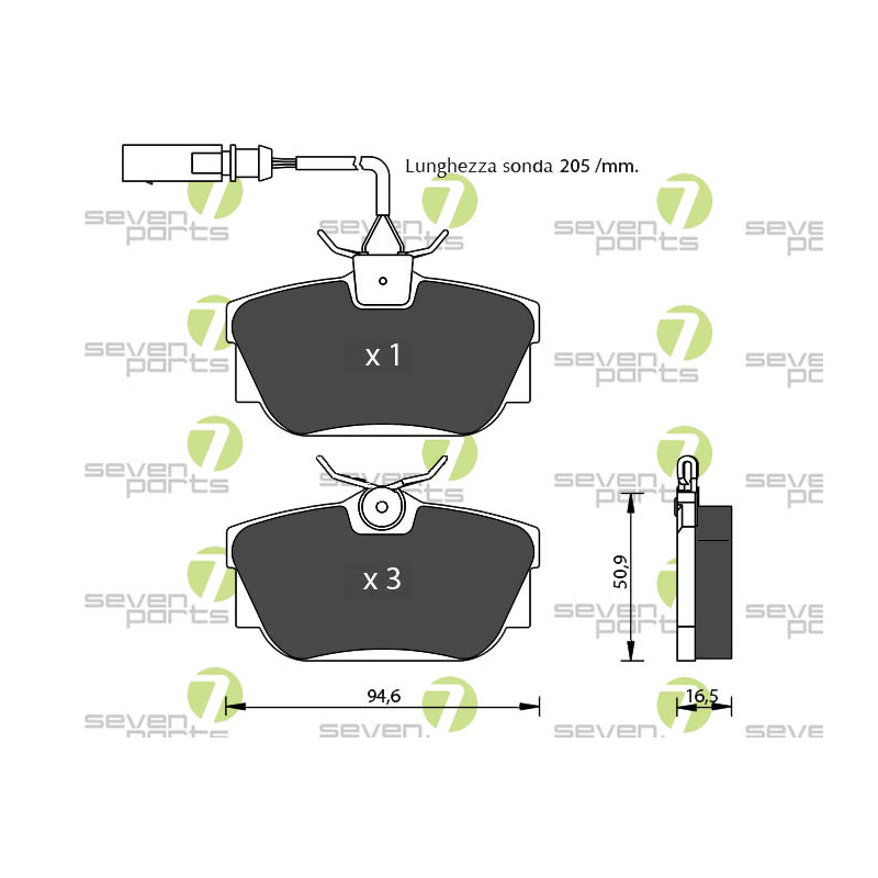Pastiglie freno asse posteriore - SEVEN