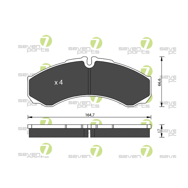 Pastiglie freno asse anteriore - SEVEN