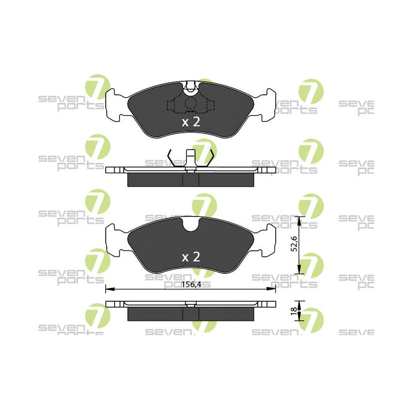 Pastiglie freno asse anteriore - SEVEN