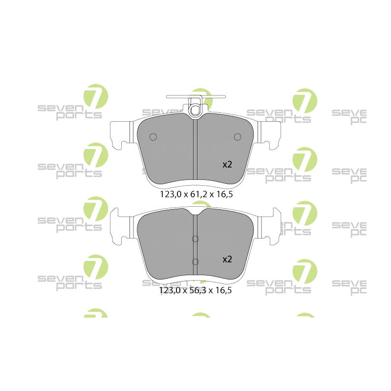 Pastiglie freno asse posteriore - SEVEN