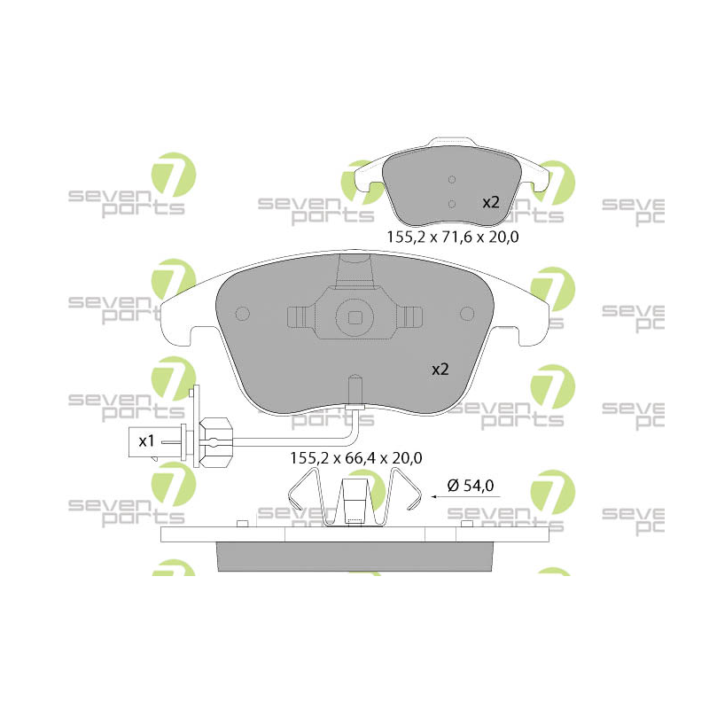 Pastiglie freno asse anteriore - SEVEN