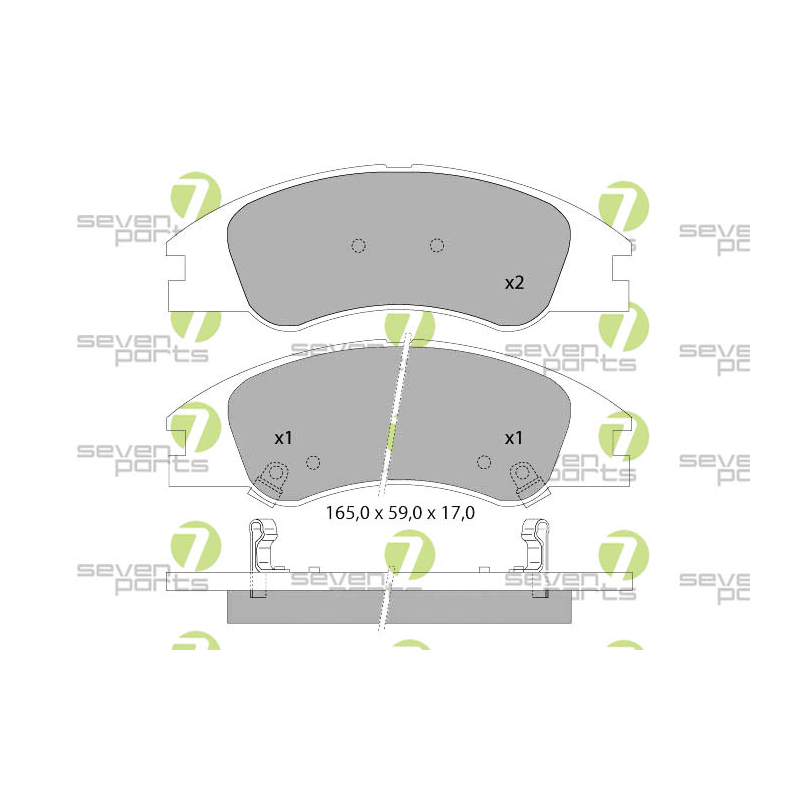 Pastiglie freno asse anteriore - SEVEN