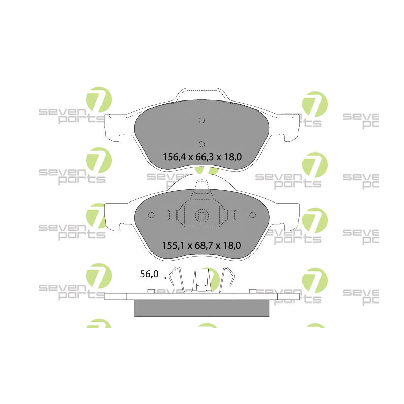 Pastiglie freno asse anteriore - SEVEN