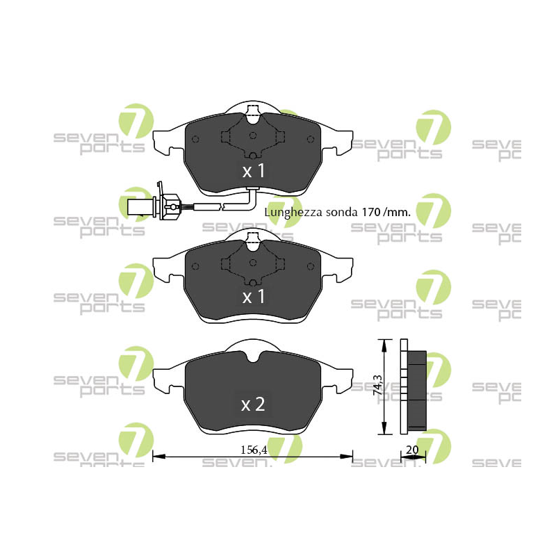 Pastiglie freno asse anteriore - SEVEN