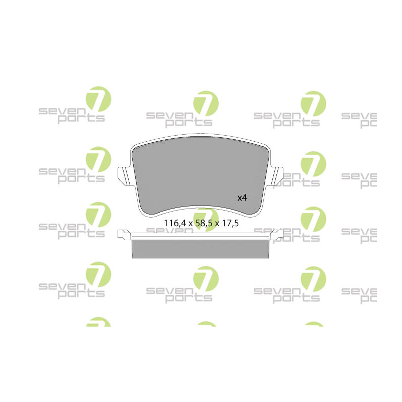 Pastiglie freno asse posteriore - SEVEN