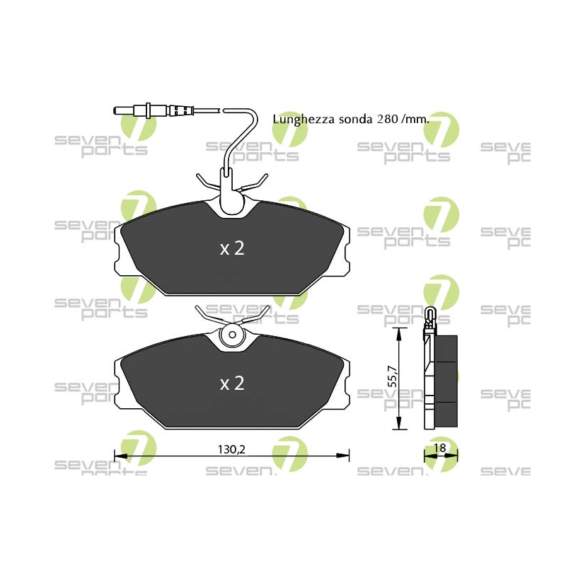Pastiglie freno asse anteriore - SEVEN