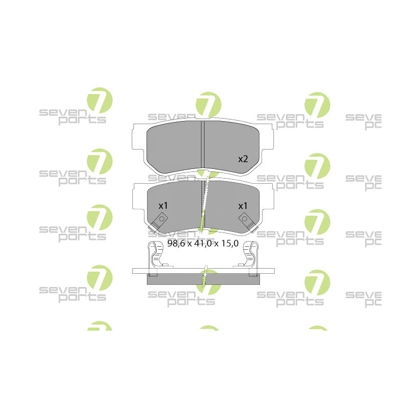 Pastiglie freno asse posteriore - SEVEN