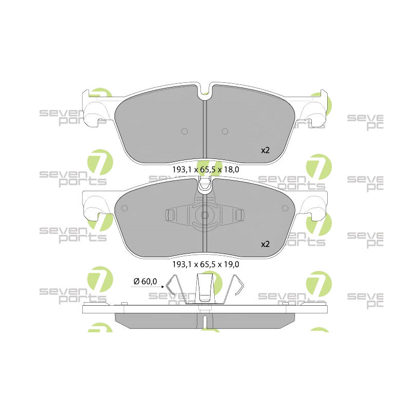 Pastiglie freno asse anteriore - SEVEN