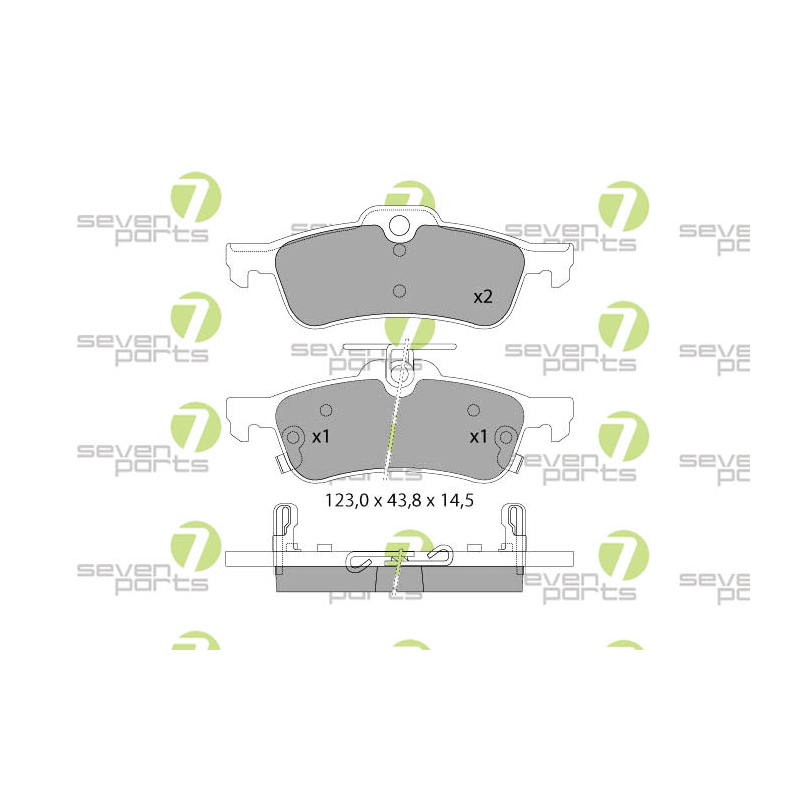 Pastiglie freno asse posteriore - SEVEN