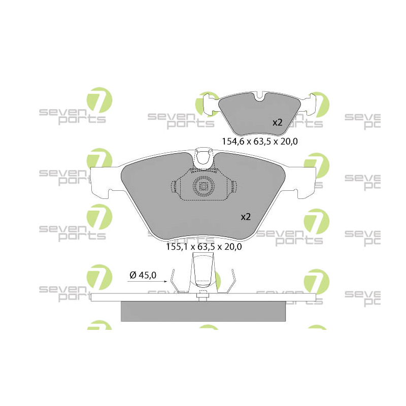 Pastiglie freno asse anteriore - SEVEN