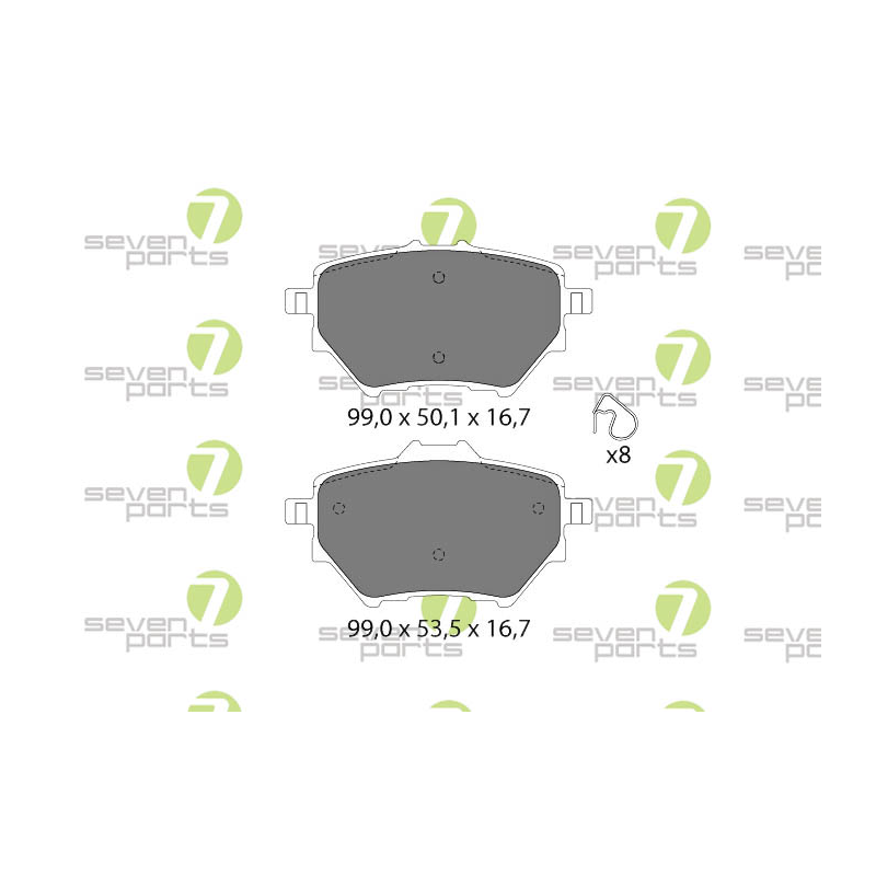 Pastiglie freno asse posteriore - SEVEN
