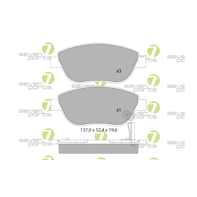 Pastiglie freno asse anteriore - SEVEN