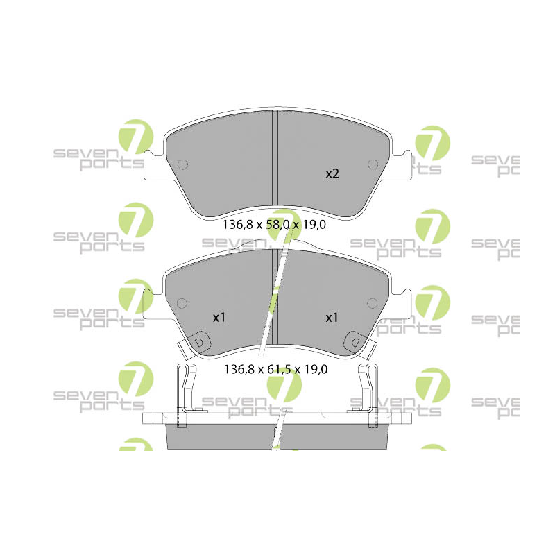 Pastiglie freno asse anteriore - SEVEN
