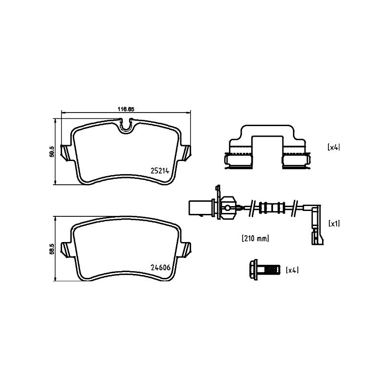Pastiglie freno asse posteriore - BREMBO