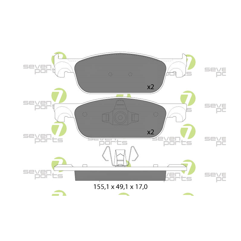 Pastiglie freno asse anteriore - SEVEN