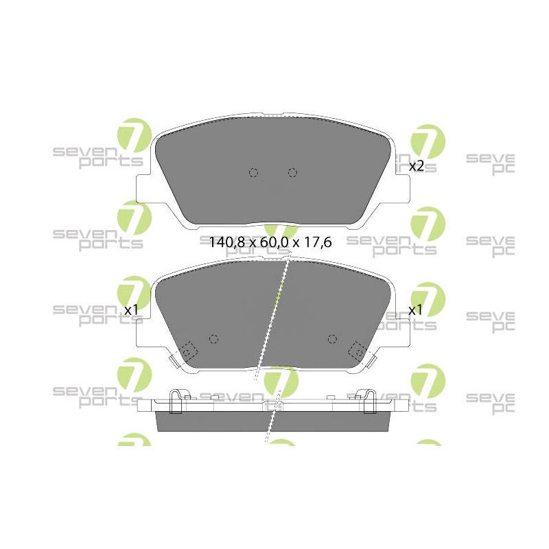 Pastiglie freno asse anteriore - SEVEN