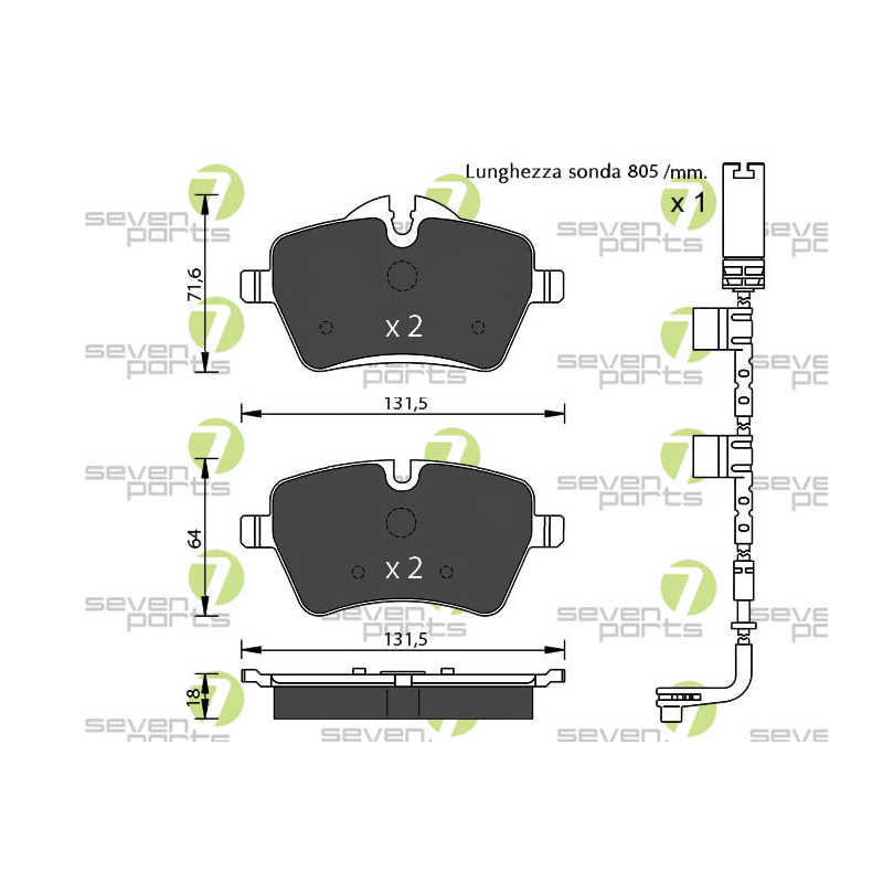 Pastiglie freno asse posteriore - SEVEN