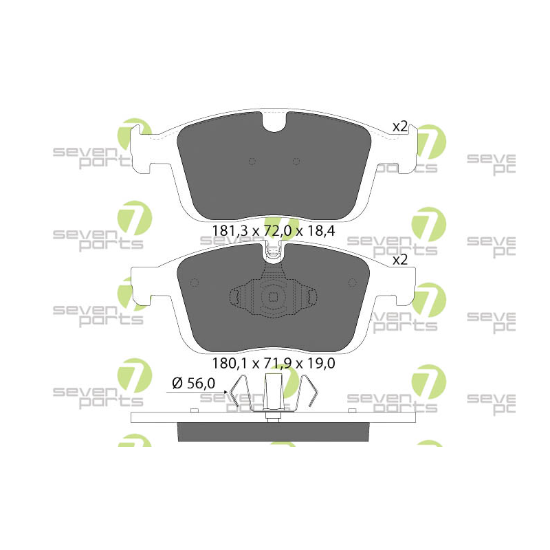 Pastiglie freno asse anteriore - SEVEN