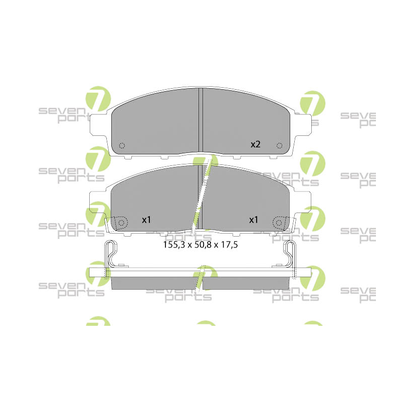Pastiglie freno asse anteriore - SEVEN