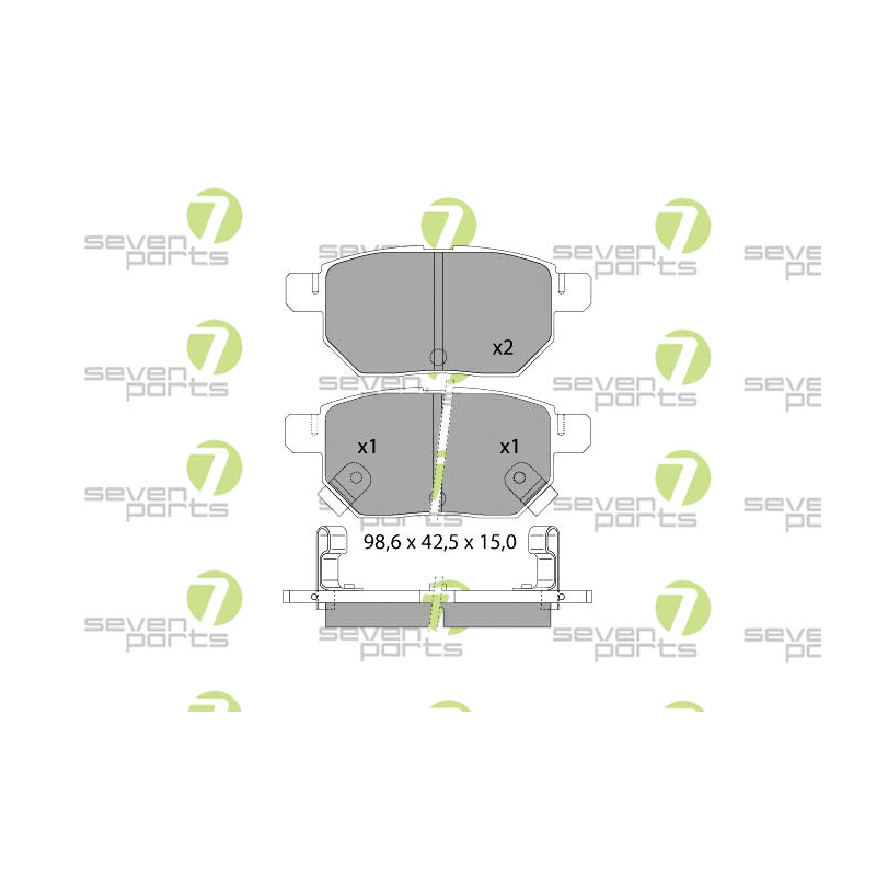 Pastiglie freno asse posteriore - SEVEN