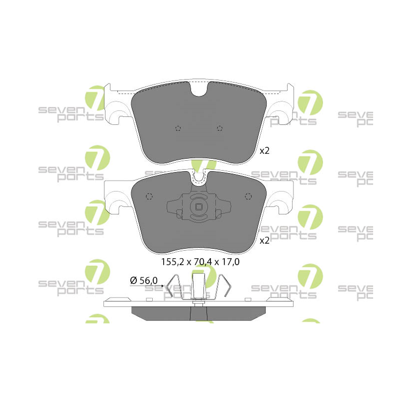 Pastiglie freno asse anteriore - SEVEN
