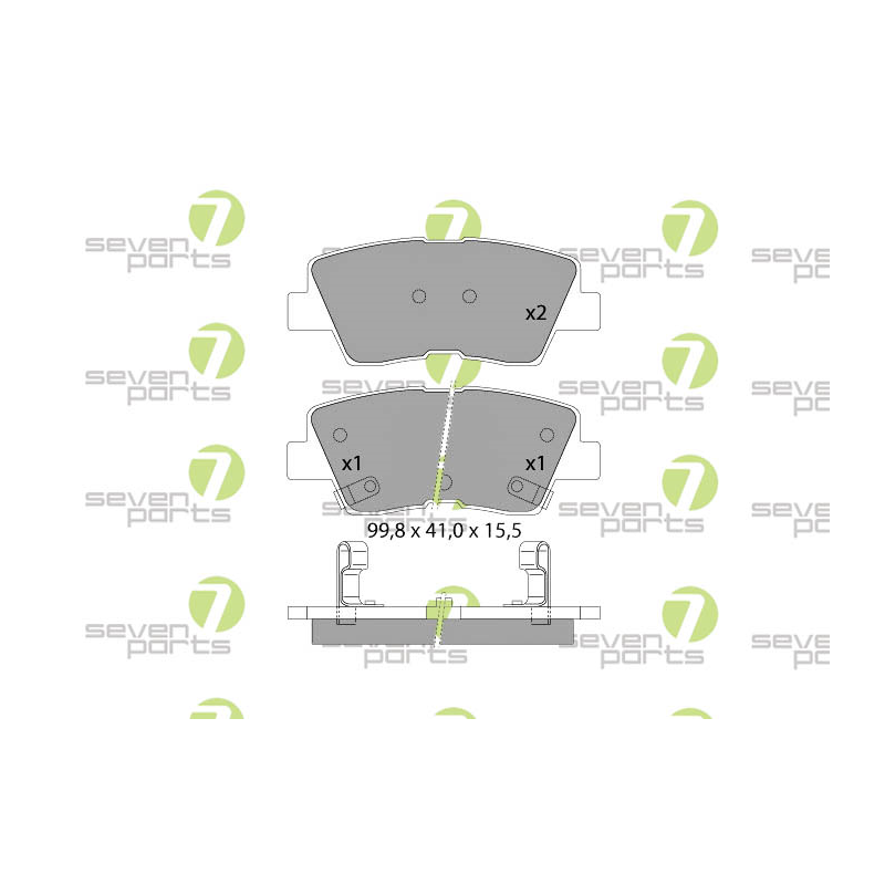 Pastiglie freno asse posteriore - SEVEN