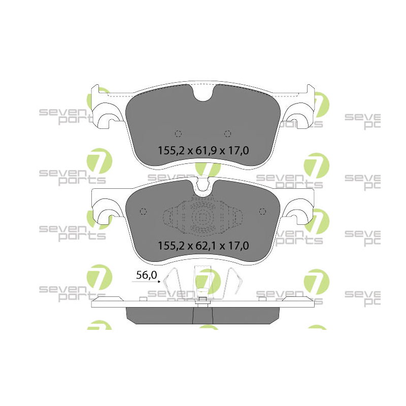 Pastiglie freno asse anteriore - SEVEN