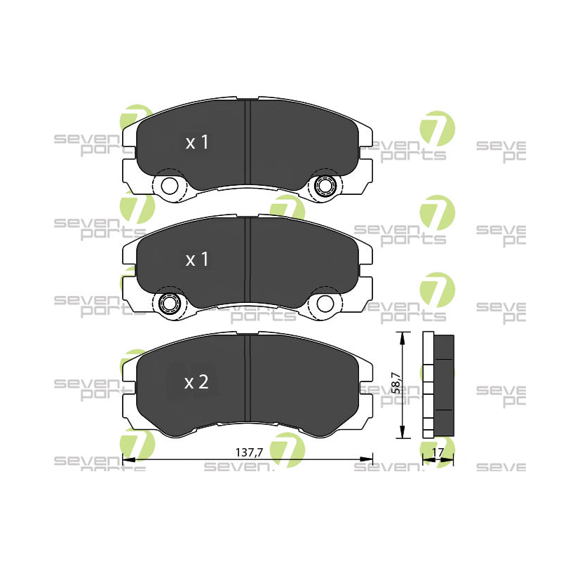 Pastiglie freno asse anteriore - SEVEN