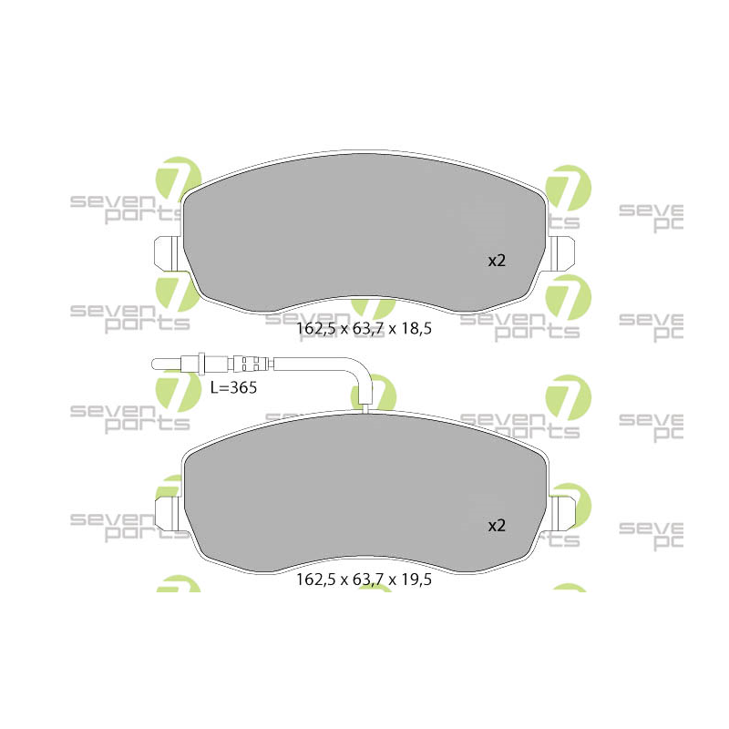 Pastiglie freno asse anteriore - SEVEN