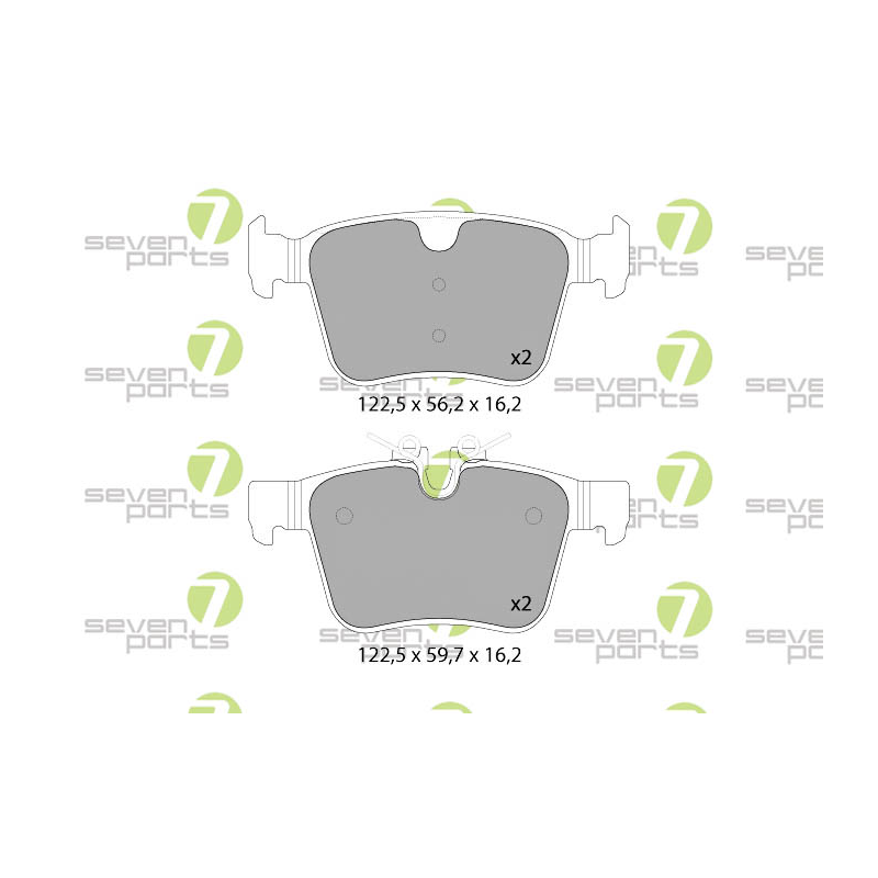 Pastiglie freno asse posteriore - SEVEN