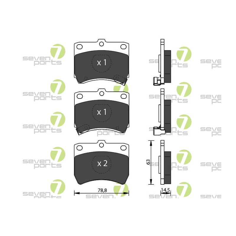 Pastiglie freno asse anteriore - SEVEN