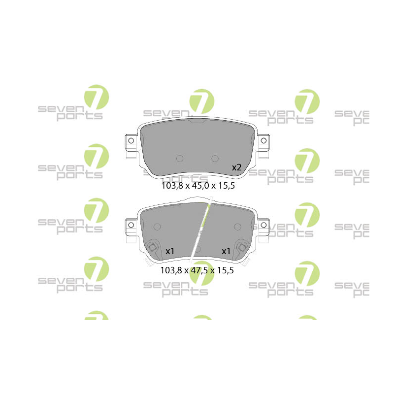 Pastiglie freno asse posteriore - SEVEN