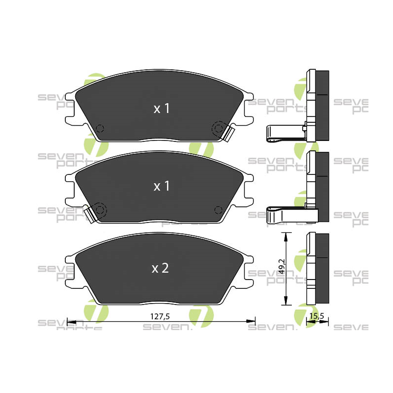Pastiglie freno asse anteriore - SEVEN