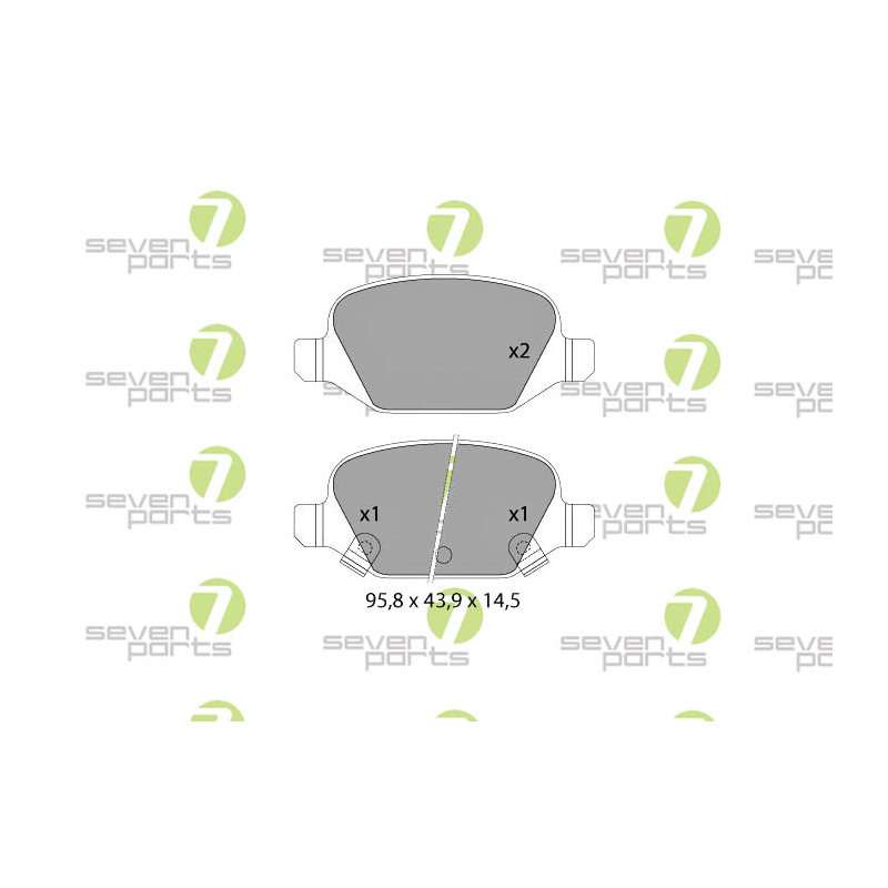 Pastiglie freno asse posteriore - SEVEN