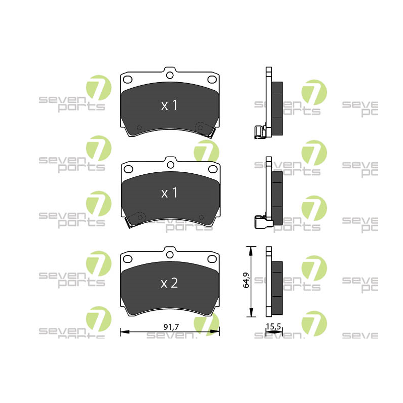 Pastiglie freno asse anteriore - SEVEN