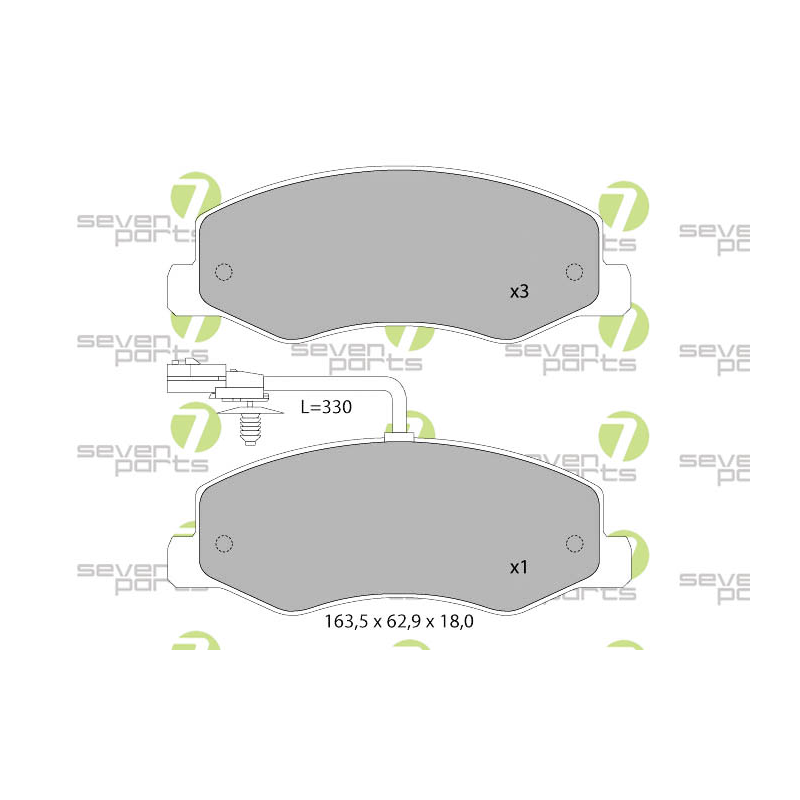 Pastiglie freno asse posteriore - SEVEN