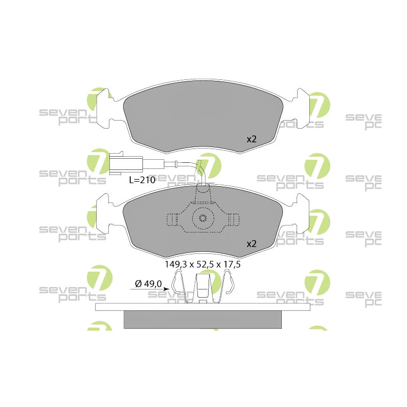 Pastiglie freno asse anteriore - SEVEN