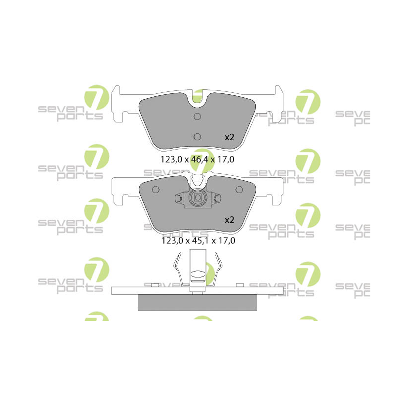 Pastiglie freno asse posteriore - SEVEN