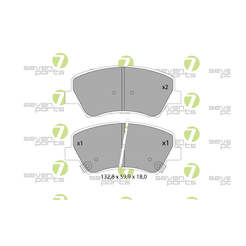Pastiglie freno asse anteriore - SEVEN