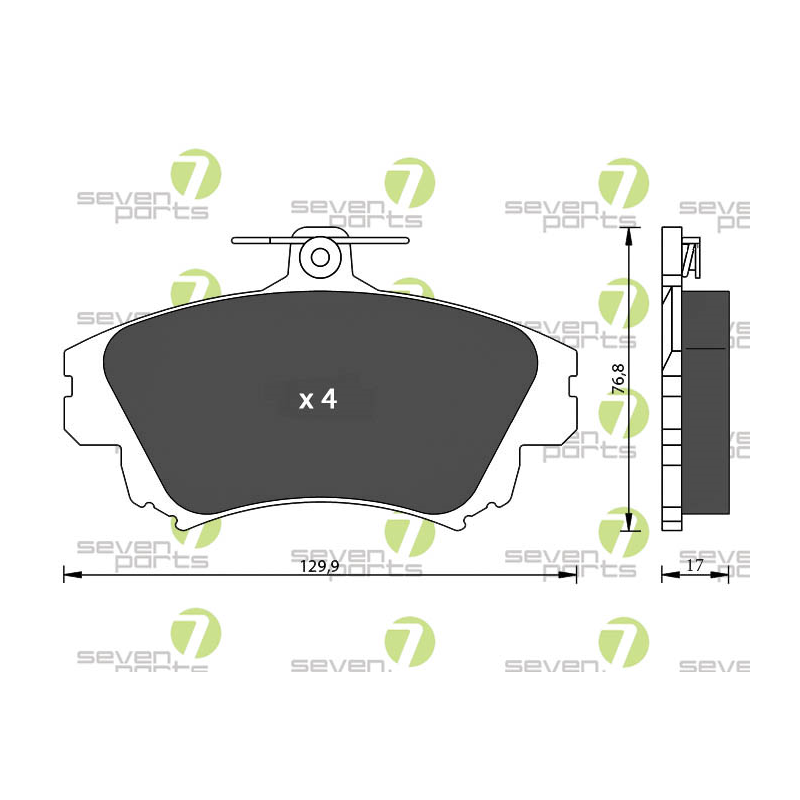 Pastiglie freno asse anteriore - SEVEN