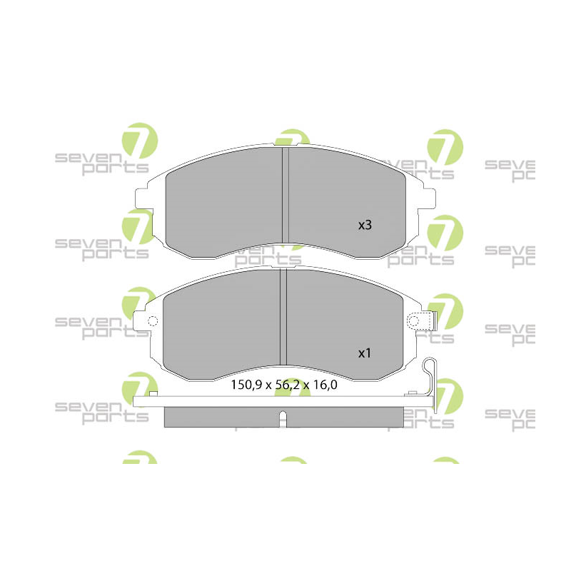 Pastiglie freno asse anteriore - SEVEN