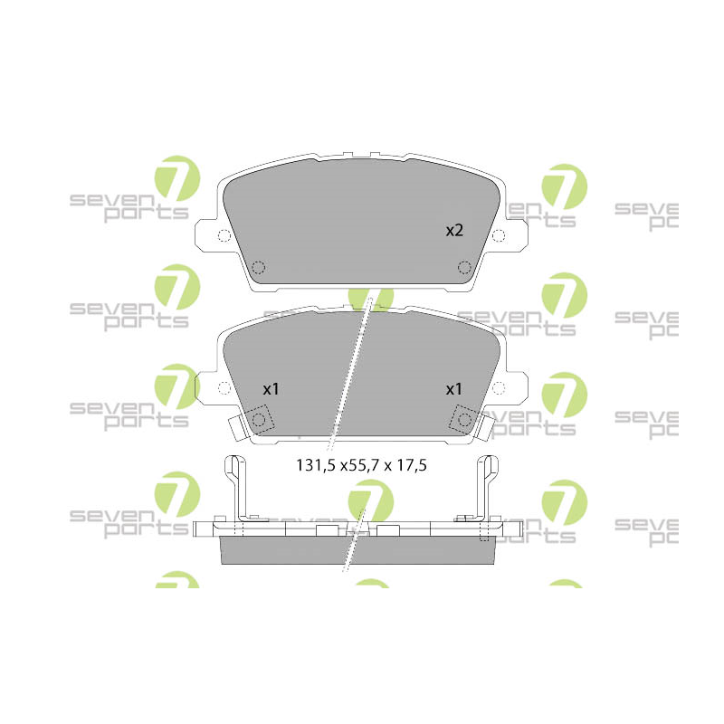 Pastiglie freno asse anteriore - SEVEN