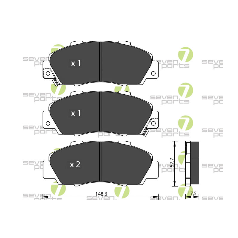Pastiglie freno asse anteriore - SEVEN